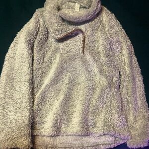 Cozy Gray Fleece Sweater